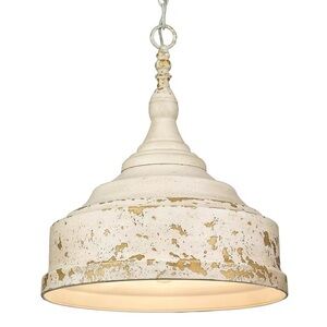 Keating 3-Light Antique Ivory Pendant Golden Lighting Model: 0806-3P